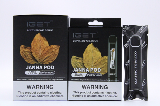 Cosses jetables de nicotine de la glace IGET Vape de litchi 450 souffles