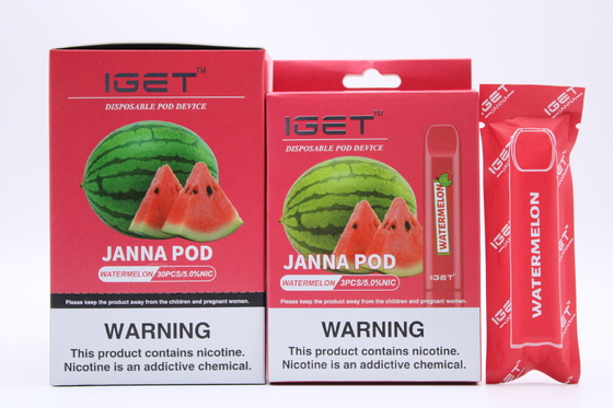 Cosses jetables de nicotine de la glace IGET Vape de litchi 450 souffles