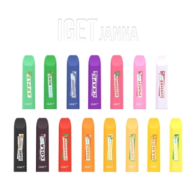 1.6ml 450 souffle Vape jetable Pen Pod Device IGET JANNA Disposable