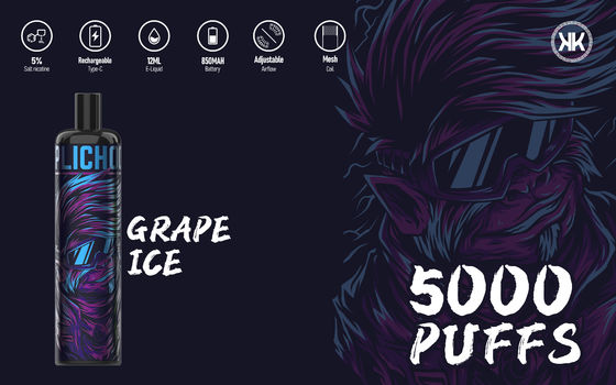 Énergie liquide Vape jetable Pen Vaporizer de système Epod de cosse de souffles de la cigarette 5000 d'E