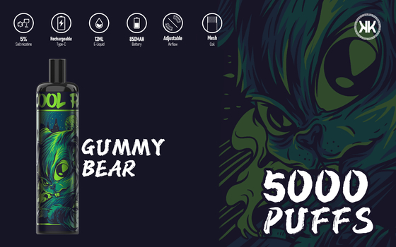 saveurs multiples Vape 5000Puffs E de cigares jetables de 850mAh EPOD