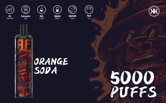 Soude orange de cigarette électronique jetable rechargeable d'EPOD Vape 12ml