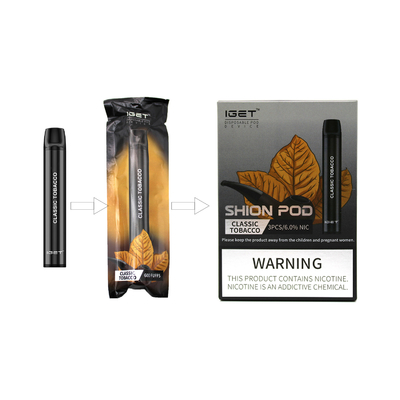 600 souffles E Nic Salt Disposable Vape Pen liquide IGET SHION tout dans un