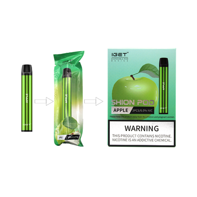600 souffles E Nic Salt Disposable Vape Pen liquide IGET SHION tout dans un