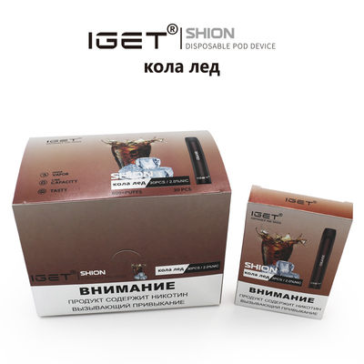 Dans IGET jetable courant Vape IGET SHION 600 souffle cigarette de batterie de 400 heures-milliampère