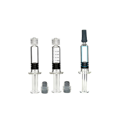 Seringue en verre d'huile de CBD THC DELTA8, seringue 1ml de serrure d'IPlayecigs Luer