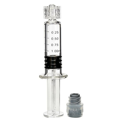 Seringue en verre d'huile de CBD THC DELTA8, seringue 1ml de serrure d'IPlayecigs Luer