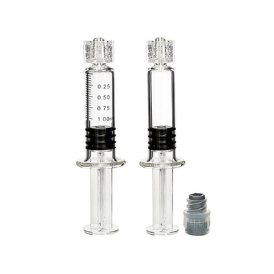 1/6 seringue en verre d'huile de Cbd d'applicateur de limande, 1ml a prérempli des seringues de serrure de Luer