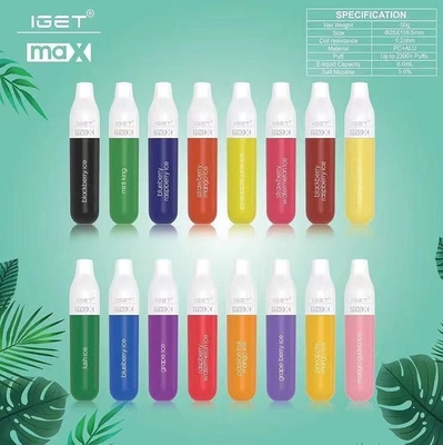 Stylo original de Vape de nicotine de la batterie 5% de la cigarette IGET 2300 max 1100mah de l'usine IGET