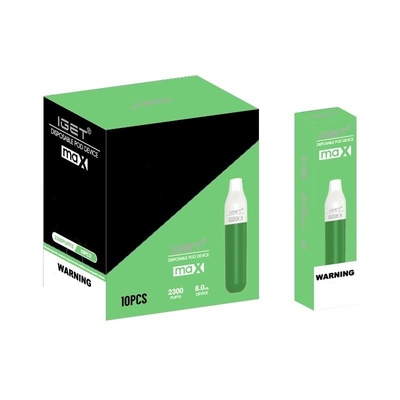 Dans le stylo jetable de Vape d'IGET 2300 IGET max 1100mah de nicotine courante de la batterie 5%