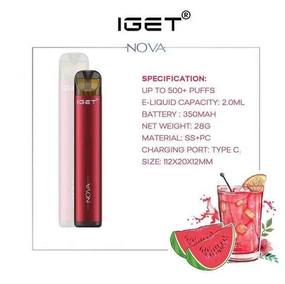 Initiateur original Kit In Stock de Vape de nicotine des sortes 6% du nova 3 d'IGET Vape IGET
