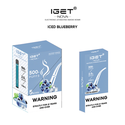 Iget original que Nova Device Kit Disposable 500 souffle la batterie rechargeable 2ml a prérempli le stylo de Vape de cartouche