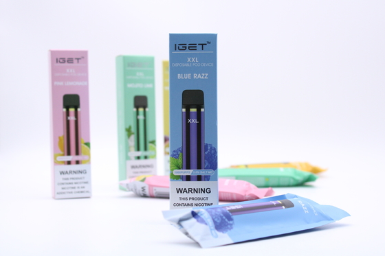 IGET original XXL 1800 souffle kit électronique de dispositifs de cosse de cigarettes de la batterie 950mAh jetable