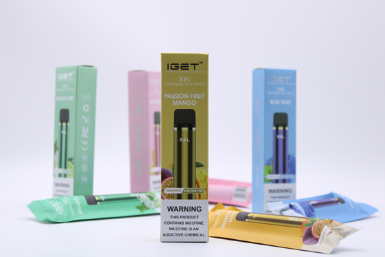 IGET original XXL 1800 souffle kit électronique de dispositifs de cosse de cigarettes de la batterie 950mAh jetable