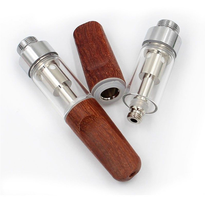 Verre en bois d'astuces de la bobine 0.5ml 1ml CBD Vape de cartouche de système en céramique de cosse