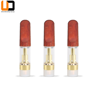 Verre en bois d'astuces de la bobine 0.5ml 1ml CBD Vape de cartouche de système en céramique de cosse
