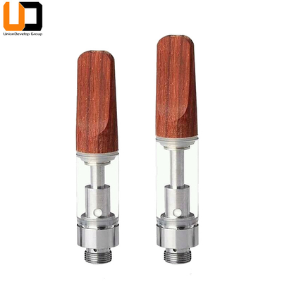 Verre en bois d'astuces de la bobine 0.5ml 1ml CBD Vape de cartouche de système en céramique de cosse