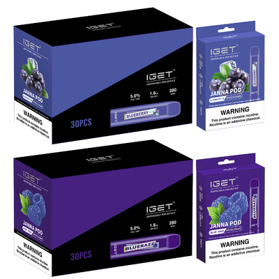La couleur multiple en gros IGET JANNA 450 souffle stylo jetable de Vape