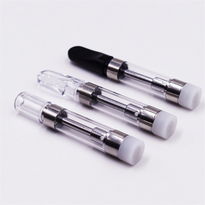 Cartouche de chauffage de vente chaude de vape de l'astuce 1ml du réservoir en verre 510 de fil de cbd de bobine en céramique en plastique d'huile