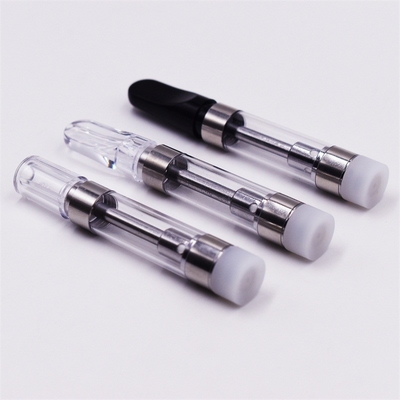 Cartouche de chauffage de vente chaude de vape de l'astuce 1ml du réservoir en verre 510 de fil de cbd de bobine en céramique en plastique d'huile