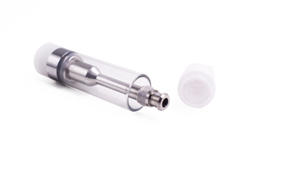 La main blanche 2.3mm noire faite sur commande du logo 2.0mm enfoncent la cartouche sans plomb 316SS de l'astuce CBD Vape jetable