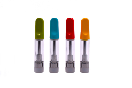 Cartouche en plastique de l'astuce 1ml de l'impression CBD THC D8 d'huile de rond plat fait sur commande de vaporisateur