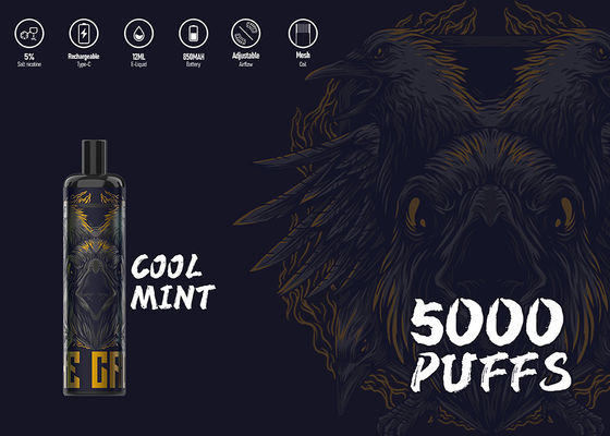 Nicotine maximum de vente chaude des souffles 5% d'énergie d'Epod 5000 contenir le vaporisateur jetable