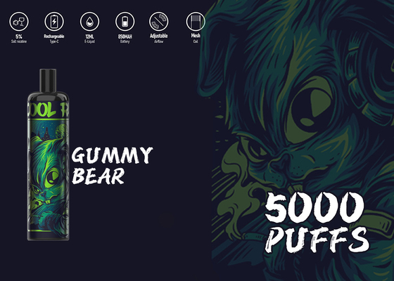 E-cigarette de fantaisie de Vape de goût d'Epod 5000 de nicotine maximum jetable des souffles 5%