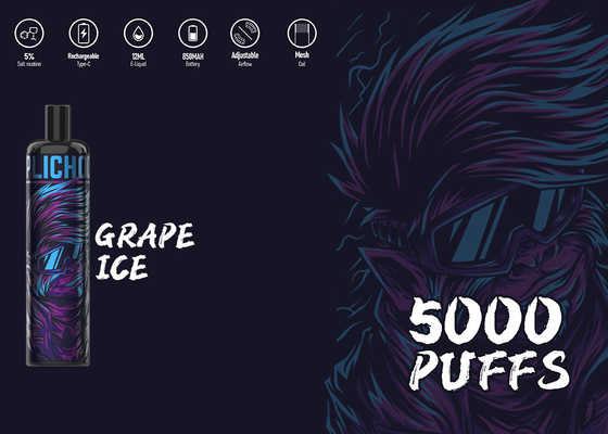 5000 stylo rechargeable de Vape de nicotine des saveurs 12ML 5% de Vape 12 d'énergie d'Epod de souffles