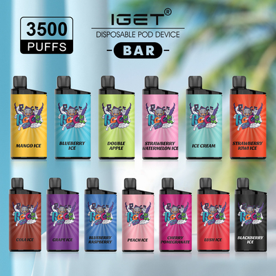 La BARRE 3500 de l'original 100% IGET SOUFFLE stylo jetable de vape de nicotine de 5 %