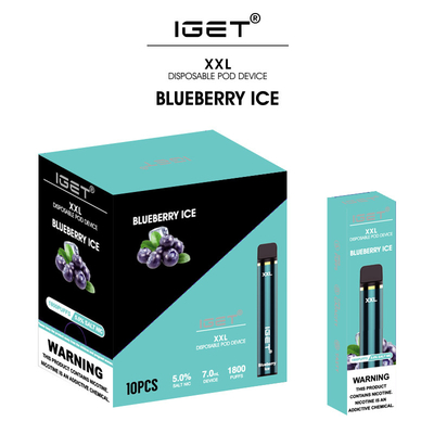 35 sortes assaisonnent la boîte différente empaquetant le stylo jetable de vape de sel de nicotine d'IGET XXL 5%