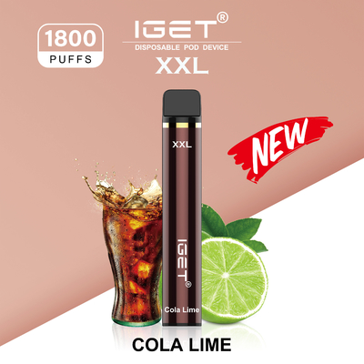 Stylo jetable de vape d'IGET d'usine de cigarette d'iget de souffles électroniques originaux du xxl 1800