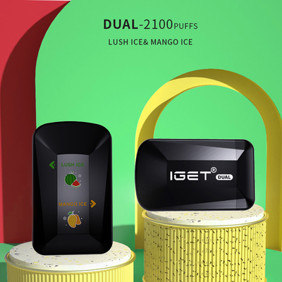 IGET conjuguent 2100 souffles 2 saveurs dans 1 capacité jetable du stylo 8.0ml de vape
