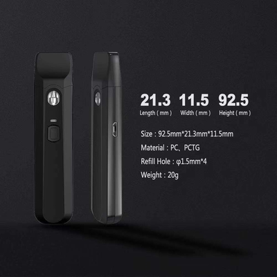 Préchauffage avec la cosse jetable rechargeable du bouton 1ml 280mAh Vape