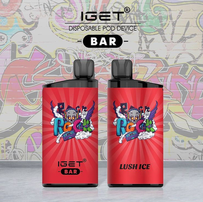 25 saveurs IGET BARRENT la nicotine de 5% Vape que jetable parquent 1500mAh 3500 souffle le liquide 12ml