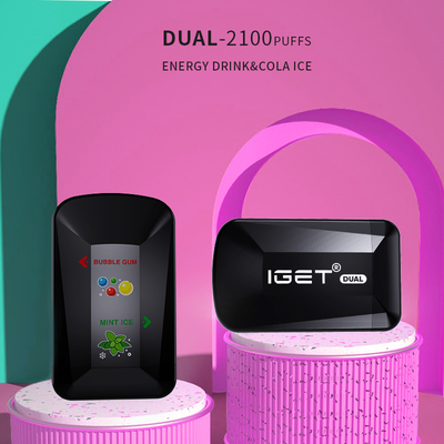 IGET conjuguent 2 saveurs dans 1 2100 stylo jetable de Vape de capacité des souffles 8.0ml