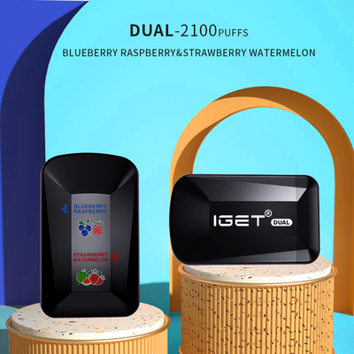 IGET conjuguent 2 saveurs dans 1 2100 stylo jetable de Vape de capacité des souffles 8.0ml