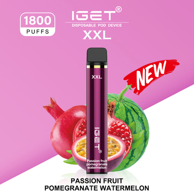 SOUFFLES JETABLES du DISPOSITIF 1800 d'IGET XXL - pastèque de grenade de passiflore comestible de passiflore