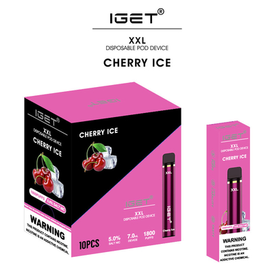 La nouvelle saveur arrivent IGET XXL 1800 SOUFFLE glace de raisin de mûre de la capacité 7ml