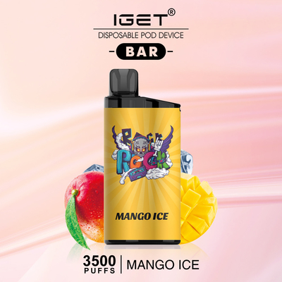 1500mAh la batterie Vape jetable IGET BARRENT 3500 souffles 25 saveurs disponibles