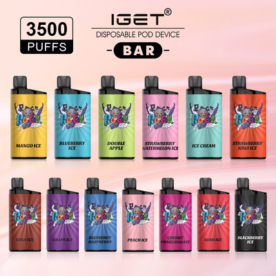 Stylo jetable de Vape du service express 5% de nicotine du sel 20 de sortes de BARRE rapide de la saveur IGET