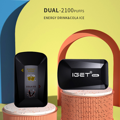IGET conjuguent stylo jetable de vape de 2100 saveurs de souffles doubles