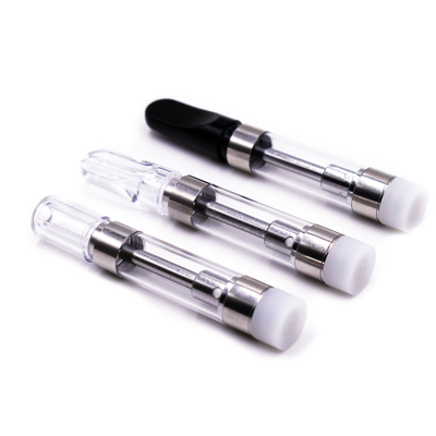 Cartouche wickless de réservoir en verre des vapes 1.0ml de la bobine en céramique en plastique CBD