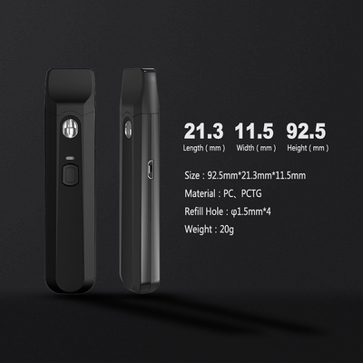 La vente directe faite sur commande à extrémité élevé 280mah 1ml préchauffent la tension jetable de CBD Vape Pen Pod No Leak Adjustable