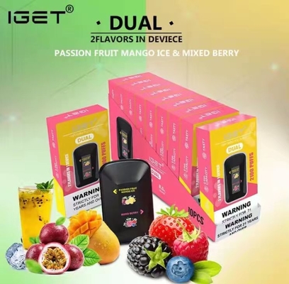 Iget conjuguent 2 saveurs en 1 cigarette électronique jetable de 2100 souffles