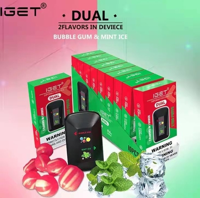 Iget conjuguent 2 saveurs en 1 cigarette électronique jetable de 2100 souffles
