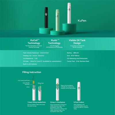 P25 de haute qualité Vape jetable en gros bobine en céramique de 380 heures-milliampère