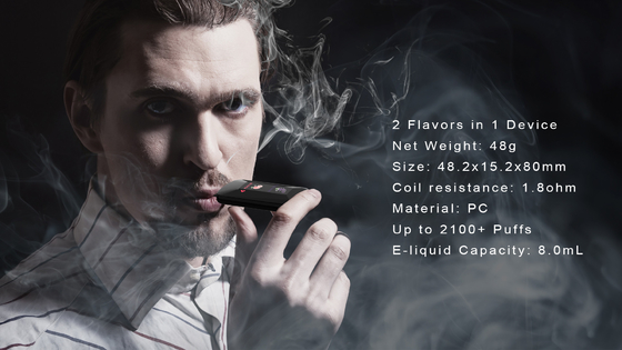 Les doubles saveurs dans un dispositif Vape jetable 2100 souffle IGET DOUBLE avec la batterie 1000mah