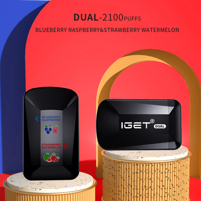 La vente IGET original d'usine CONJUGUENT 2100 souffles 2 saveurs dans 1 dispositif