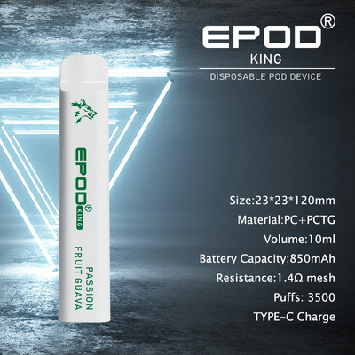 10ML EPOD rechargeable Vape jetable 3500 souffles avec la batterie 850mah